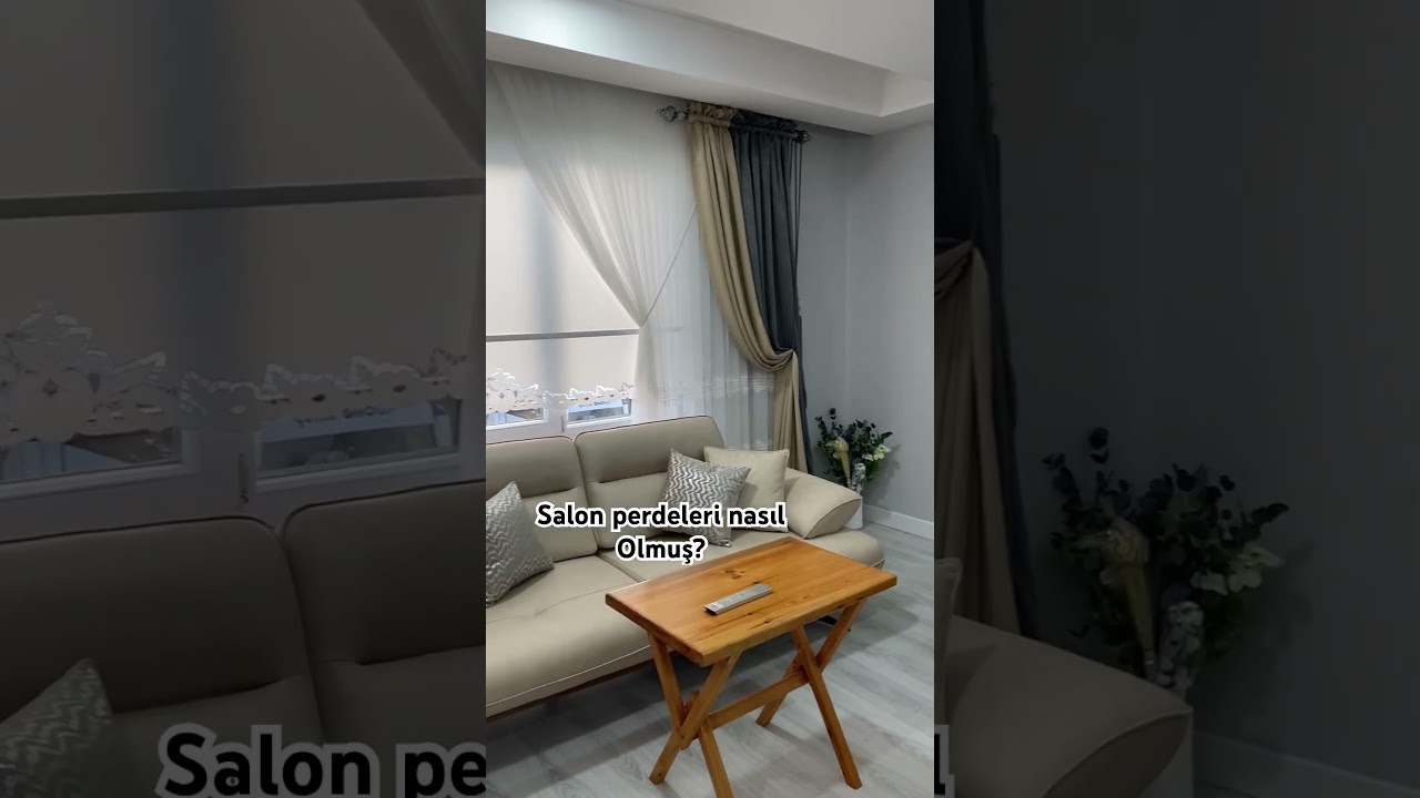 SALON PERDESİ- #rustik #fonperde #perde #home #ev #curtain #salon
