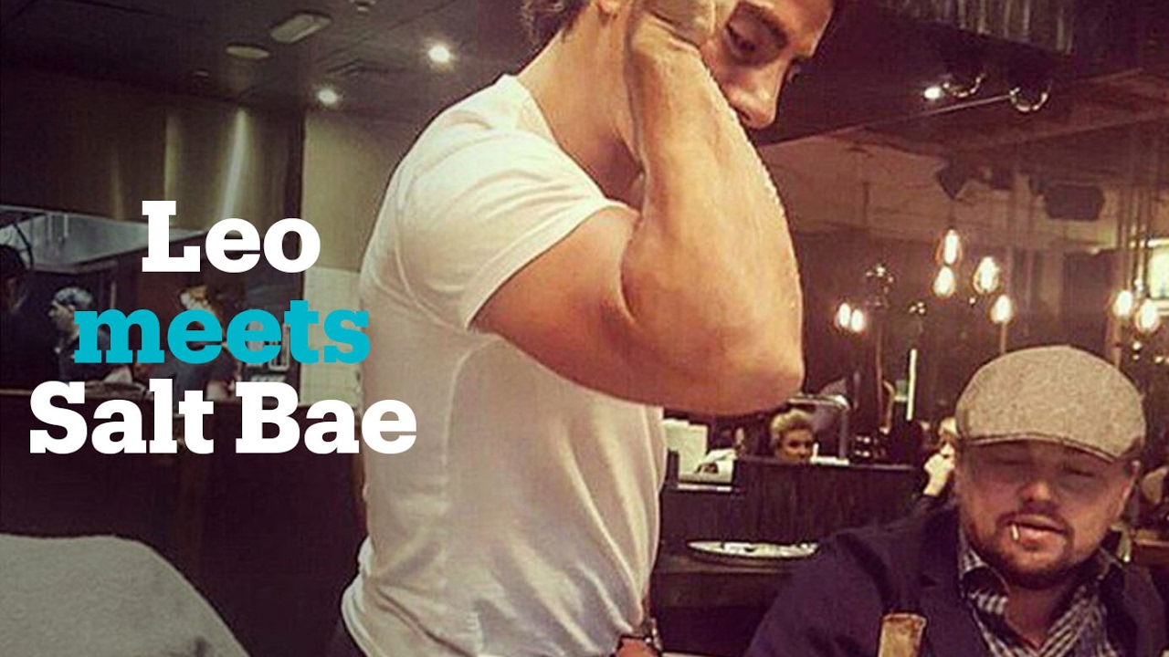 Salt Bae seasons Leonardo DiCaprio's dinner