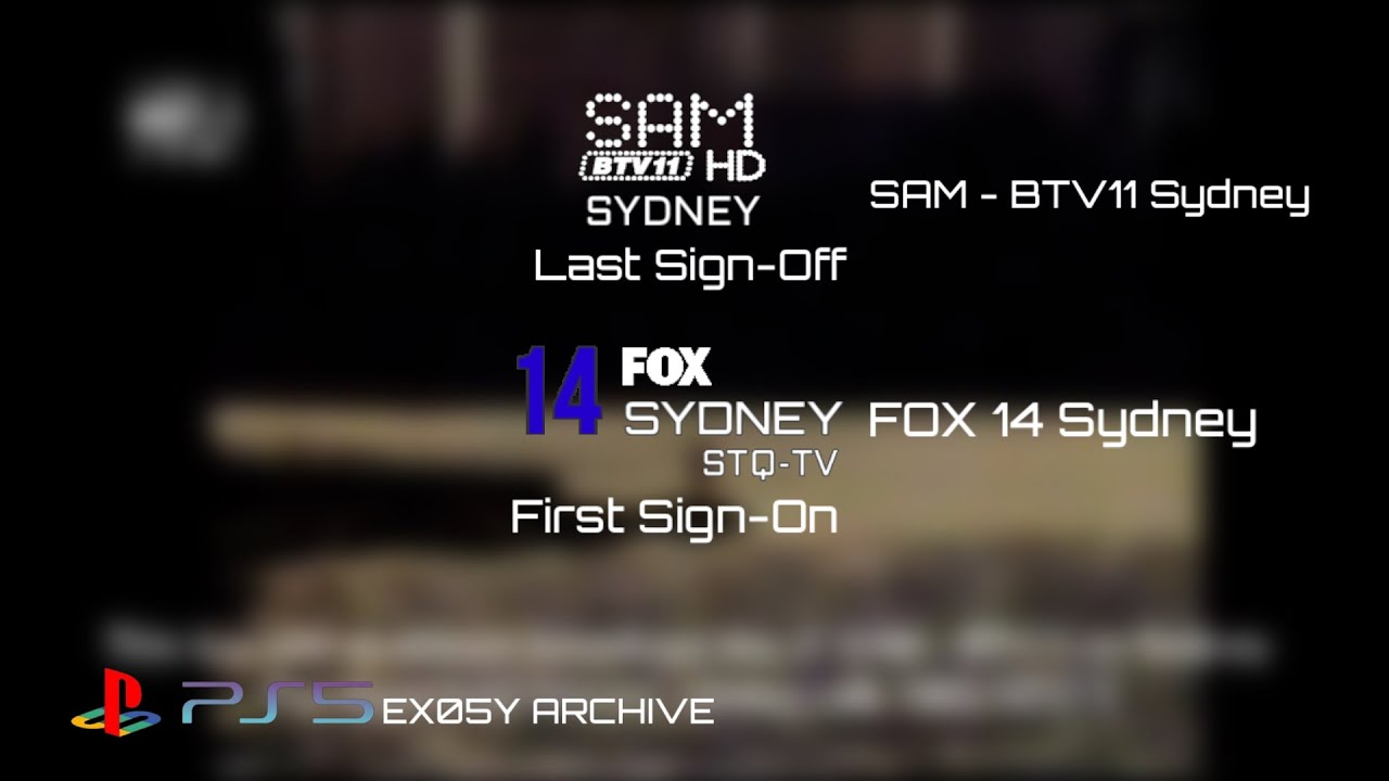 SAM - BTV11 Sydney Last Sign-Off , FOX14 Sydney First Sign-On (00:00a.m. , September 09 , 2019)