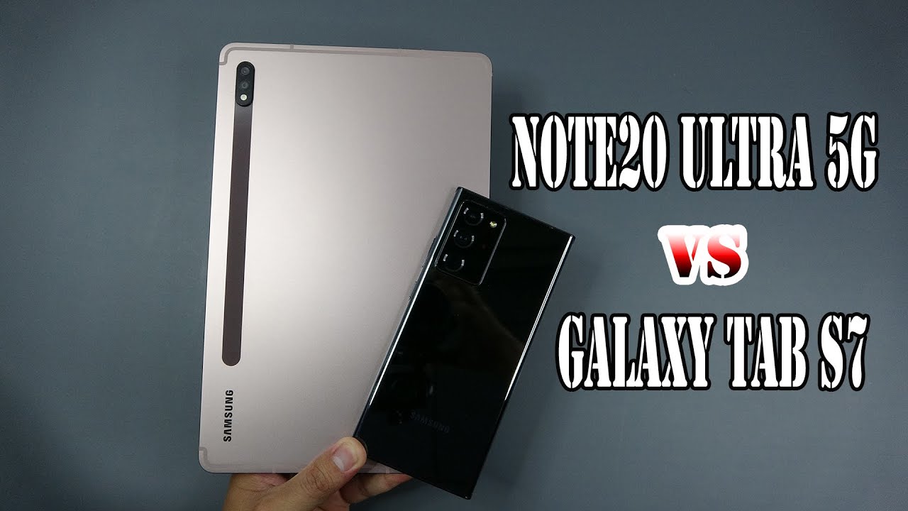 Samsung Galaxy Tab S7 vs Note20 Ultra 5G | SpeedTest and Camera comparison