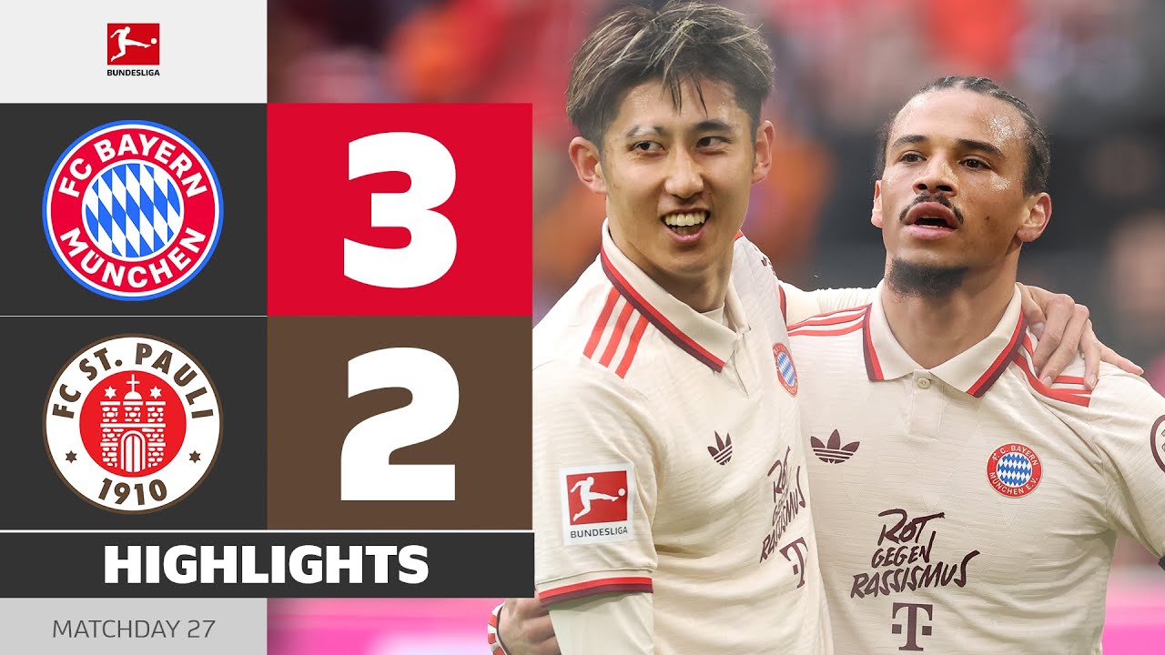 Sané's Brilliance Powers Bayern to Victory! | FC BAYERN - FC ST. PAULI | Highlights | MD27 – 2024/25