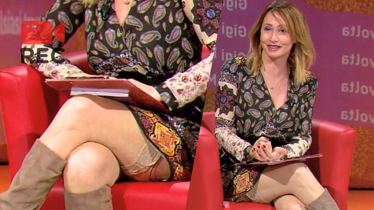 SARA BUCCI #3 | 🤍 White Stockings Bloopers, TV Host's Crossed Hold-ups Legs Poses (60 fps, Rtv)