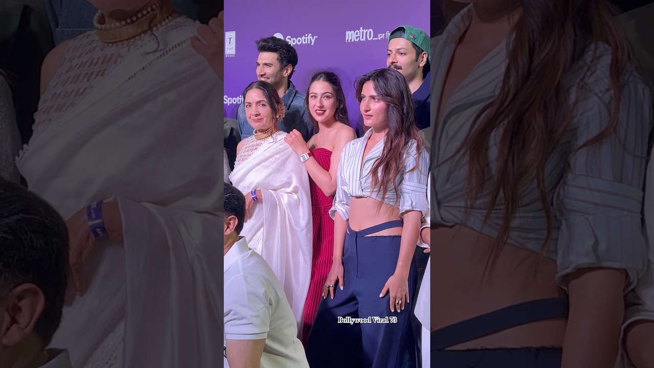 #saraalikhan & #adityaroykapoor With All Metro Star Cast 😊❤️ #ytshorts #trendingshorts #shorts