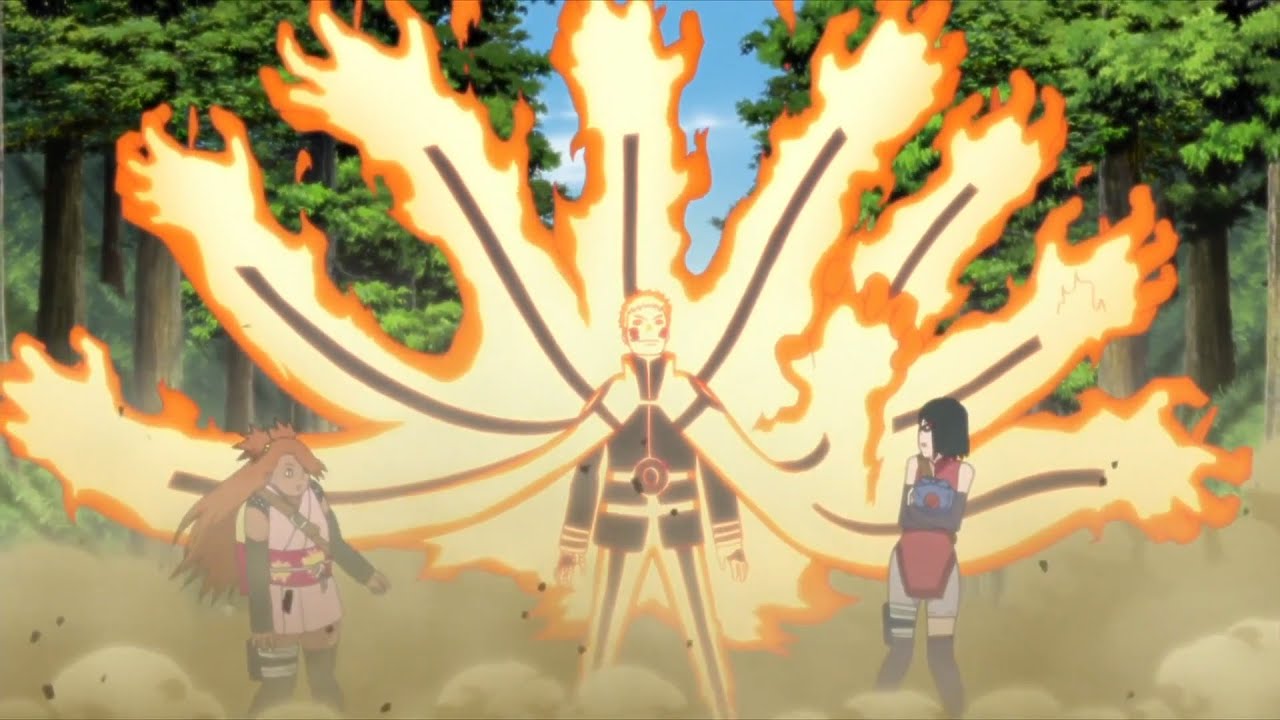 Sarada See the Nine Tails Power for the First Time