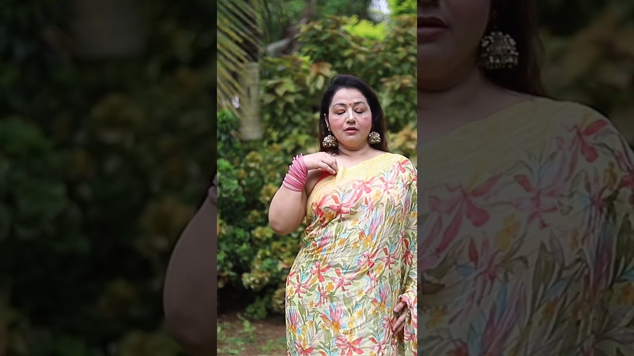Saree expression videos,sareelover,saree model jiyaa khan