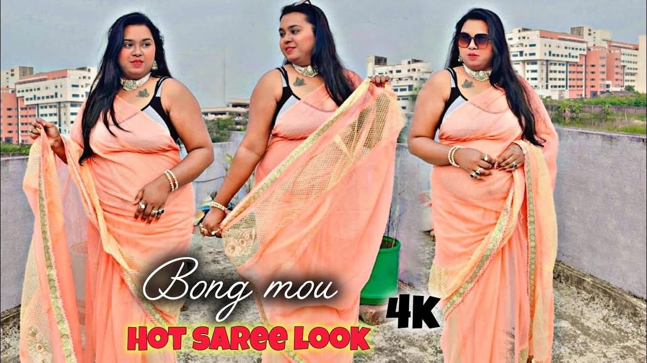 SAREE FASHION|| SAREE LOVERS||SAREE STYLE||BONG CRUSH||BONG LOOK