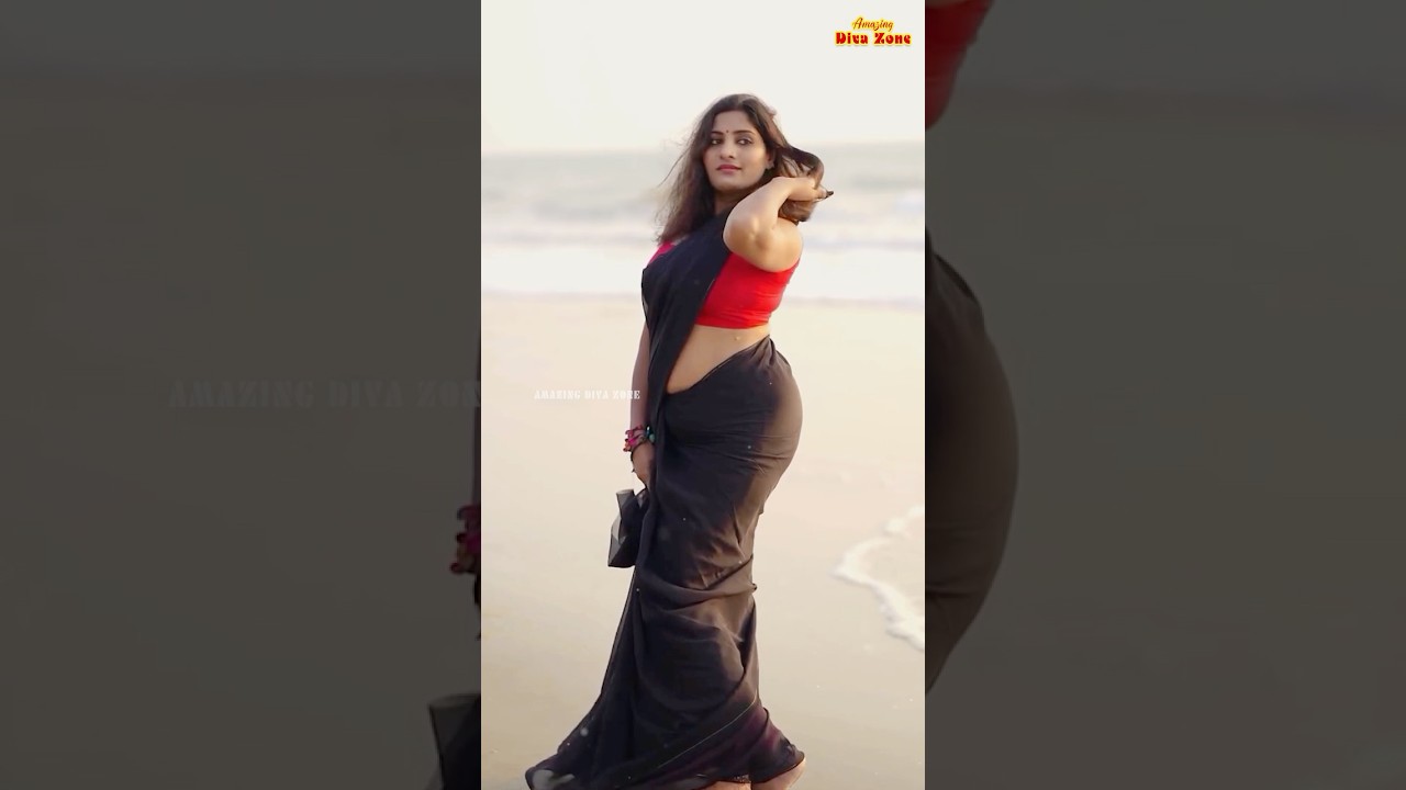 Saree Fashion😍Black Chiffon Saree #shorts #shortsfeed #chiffonsaree #saree #sareefashion