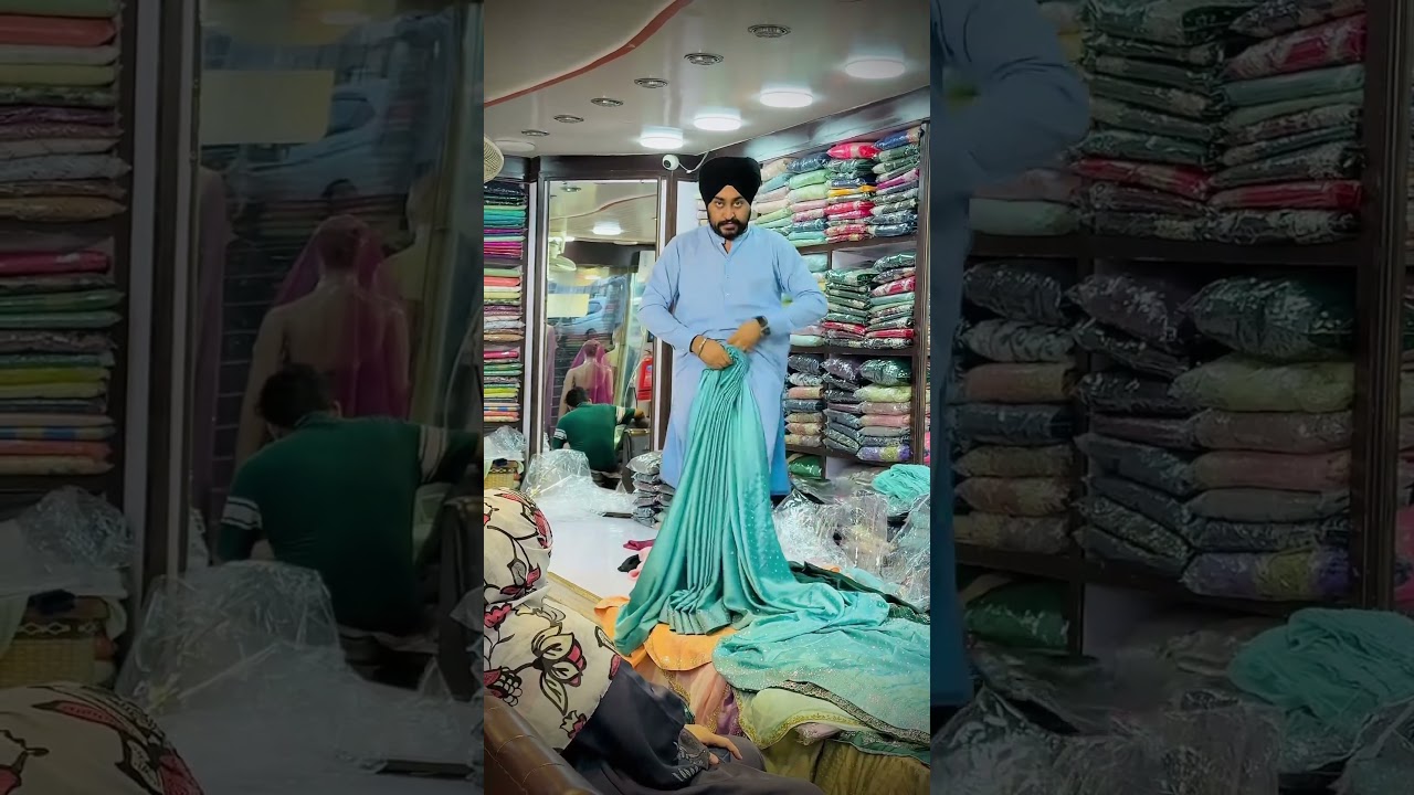 Saree silk  chan wali 😍👀 guys koi ese fall bna k dikao _end look🔥👀#sardarramsinghsareehouse