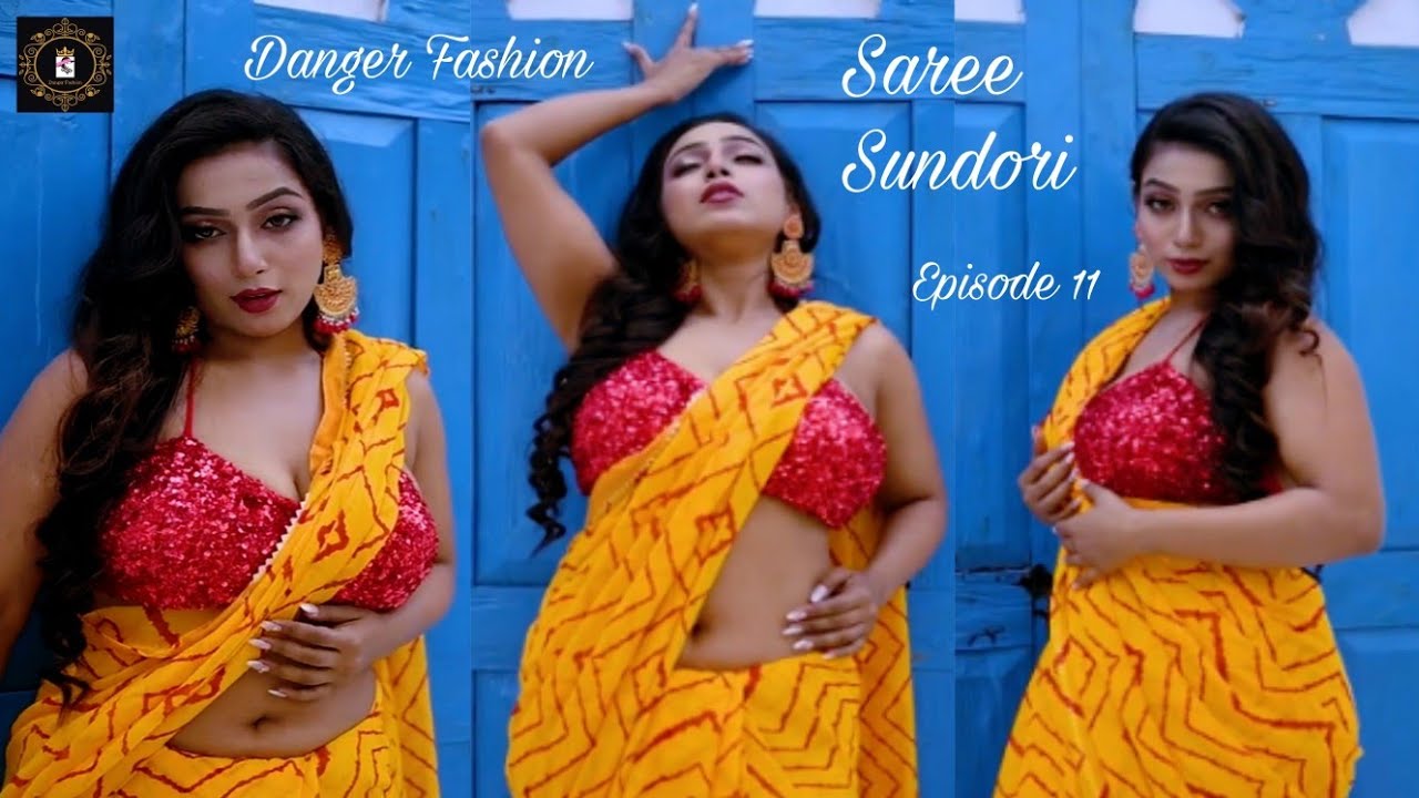 Saree Sundori | Episode 11 | Tanvi Priyanka | Yellow Polyester Saree | Red Top | Danger Fashion 2025