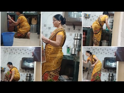 saree vlog// indian house wife kitchen cleaning// Holi ki saf safaei