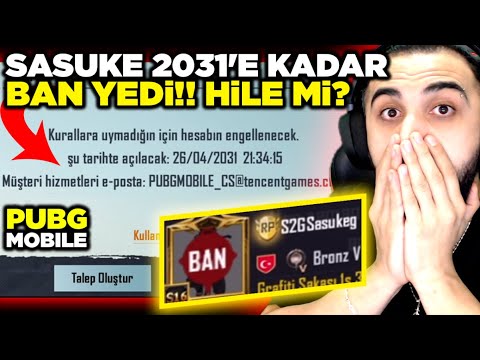 SASUKE'NİN HESABI BANLANDI!! 😮 10 YIL BAN YEDİ!! NEDEN? | PUBG MOBILE
