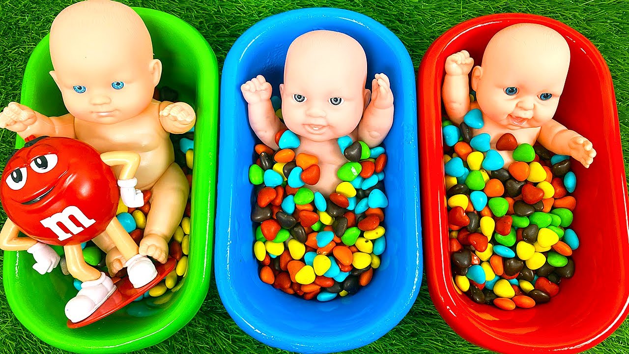 Satisfying ASMR DIY How to make Rainbow Slime Bathtub FROM Mixing Candy in Three Bathtub