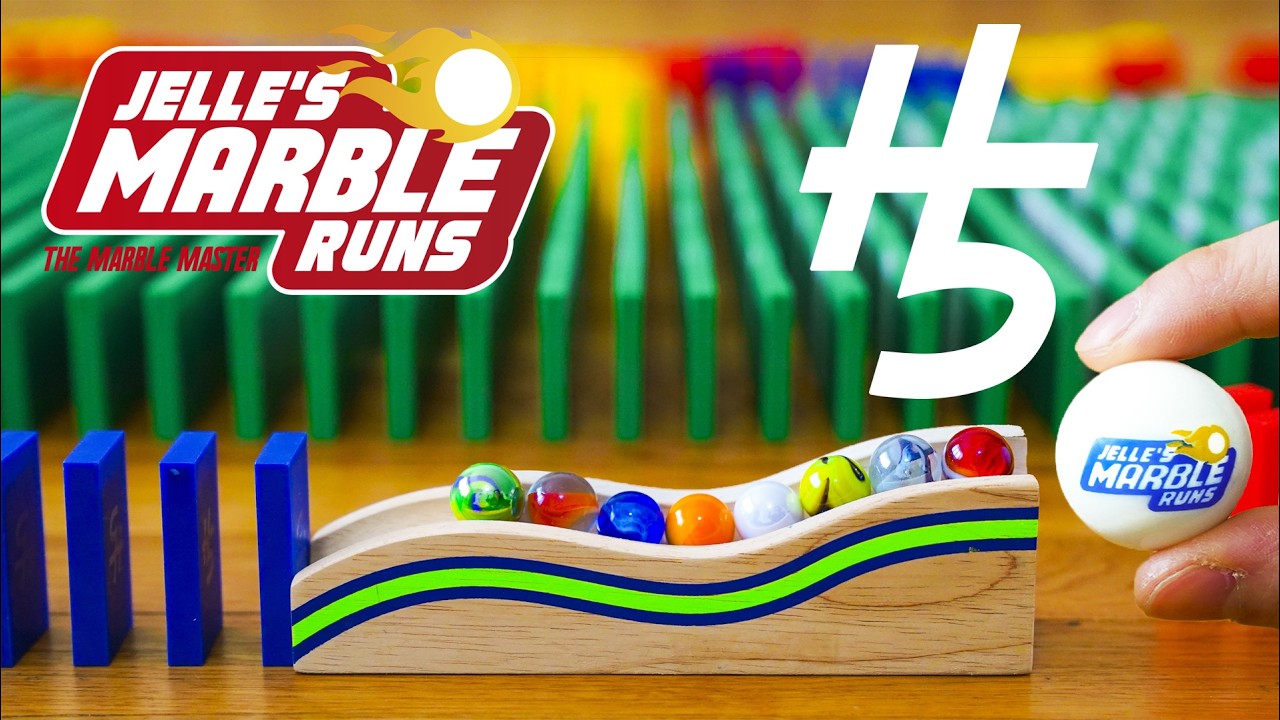 SATISFYING Domino & Marble Run with 10,000 Marbles!