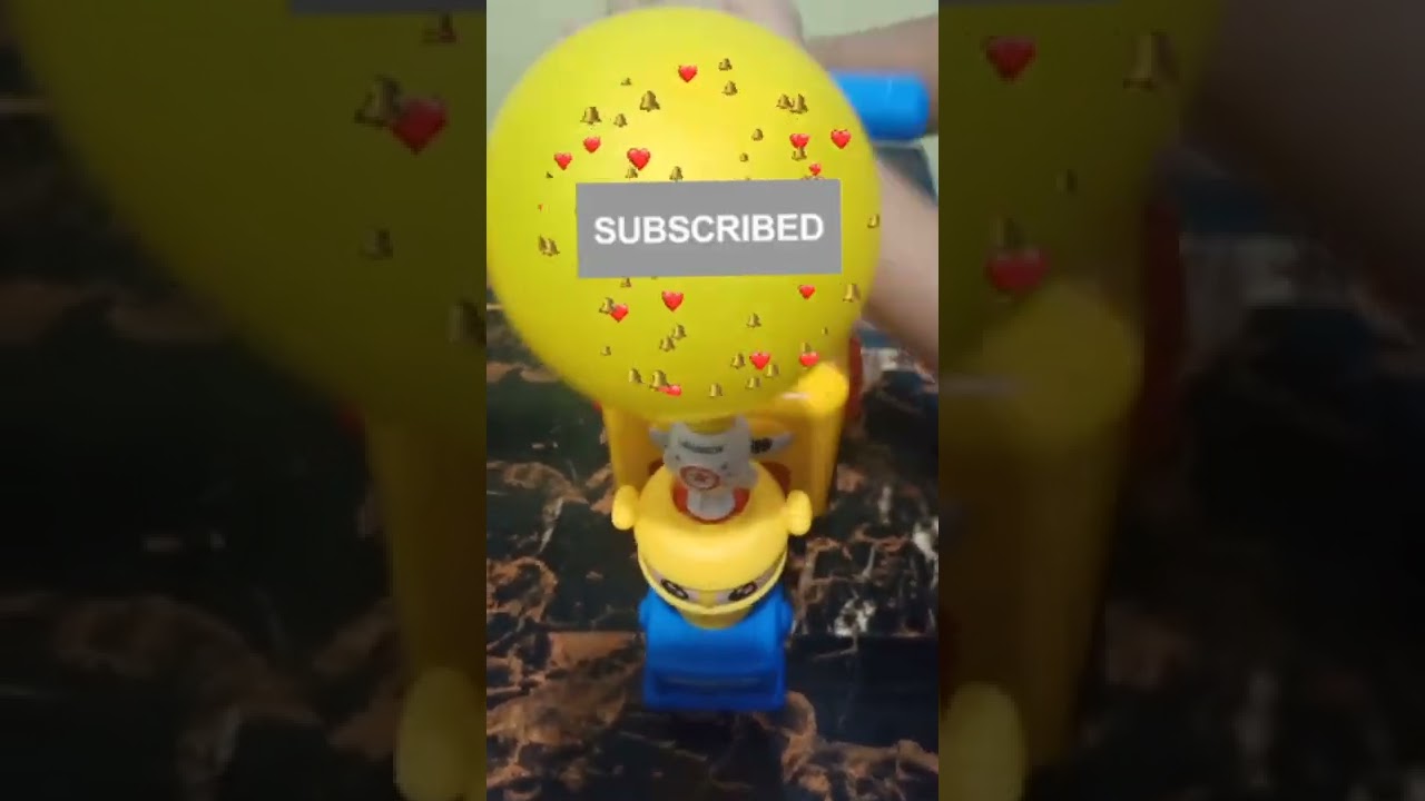 🌈SATISFYING ROCKET LAUNCHER BIG YELLOW BALLOON |AERODYNAMIC TOY BALLOON|#Short Video