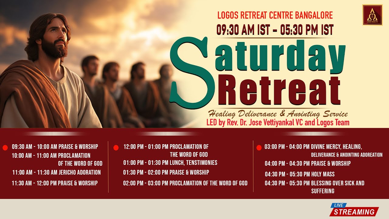 Saturday Retreat for Healing, Deliverance and Anointing | 14- June -2025  |  Logos Retreat Centre