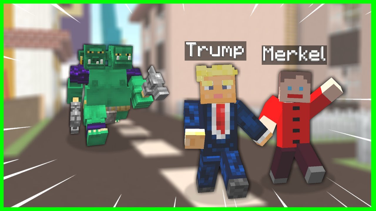 SAVAŞ VE BARIŞ ÇILDIRDI TRUMP VE MERKELİ KOVALIYOR! 😂 - Minecraft