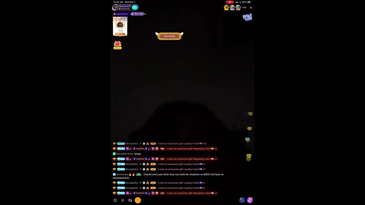 Savanna hears 👼🏽Charli played her show last nite! Savanna says, he’s done got warned #bigolive