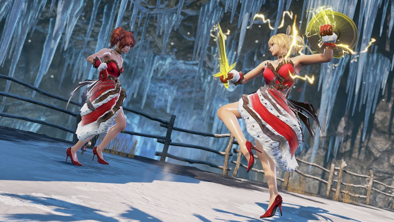 SC6, Amy Vs Cassandra, huchi001 Santa mod, SoulCalibur 6, 4k