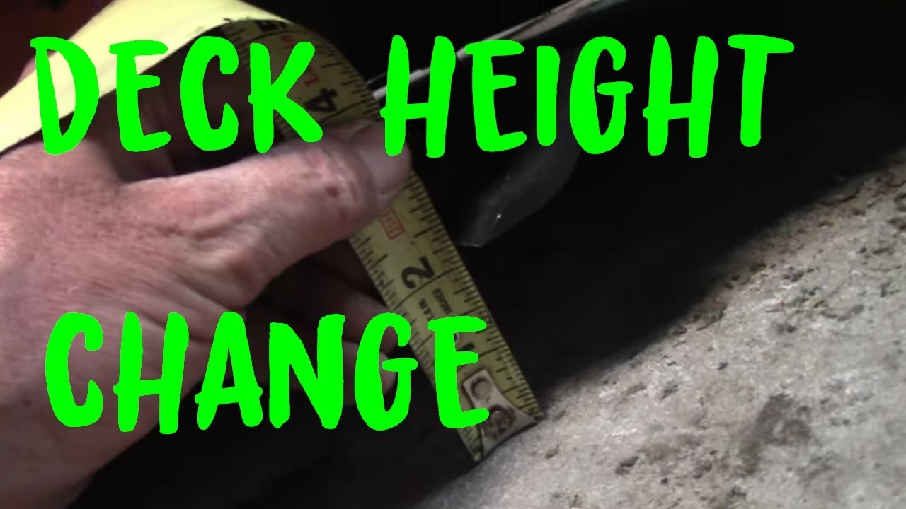 Scag Tiger Cat Deck Height and Baffle adjustments