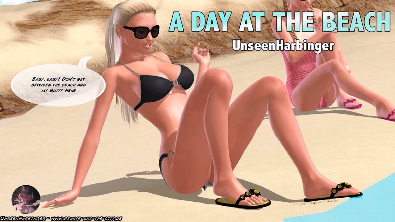 Scarlett (A Day at the Beach) - Giantess Comic | MrGiantess