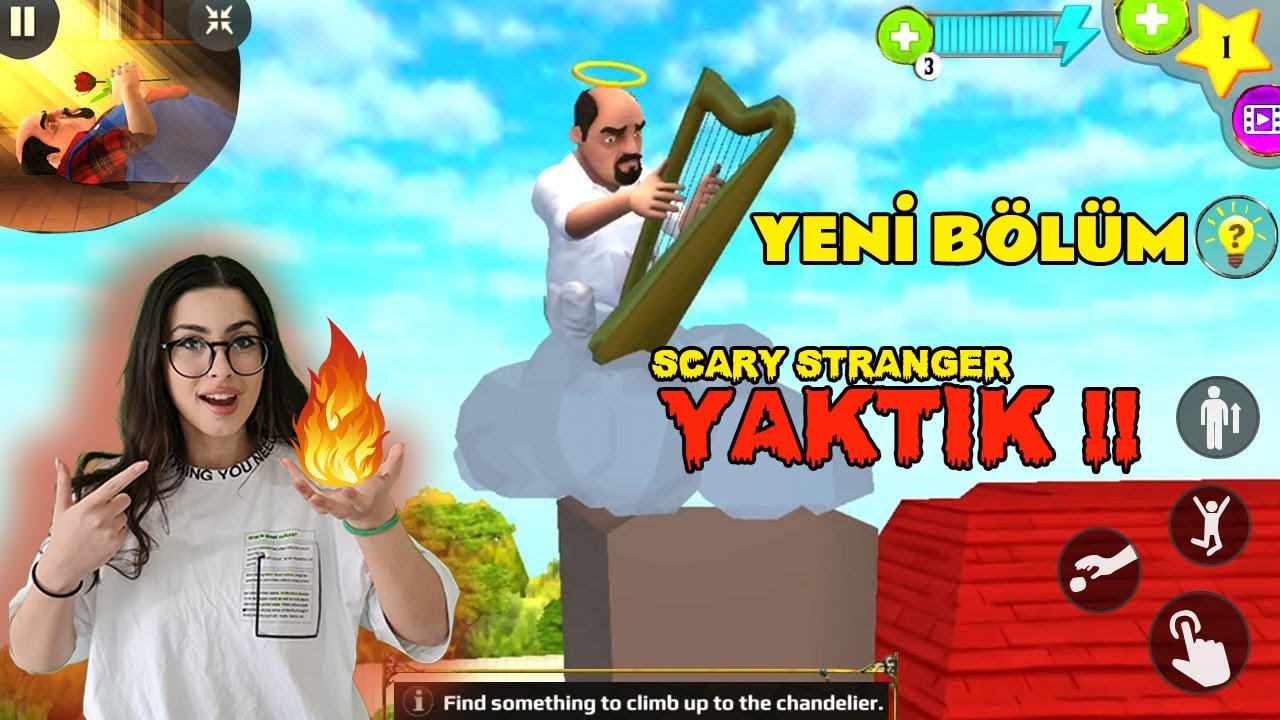 SCARY STRANGER 3D DELİ ÖĞRETMENİN SEVGİLİSİNİ YAKTIK ! EYLÜL LAL