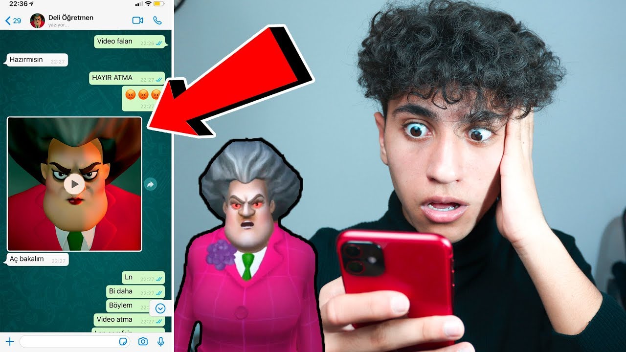 SCARY TEACHER 3D DELİ ÖĞRETMEN BANA VİDEO ATTI! (Galiba Ölücem)