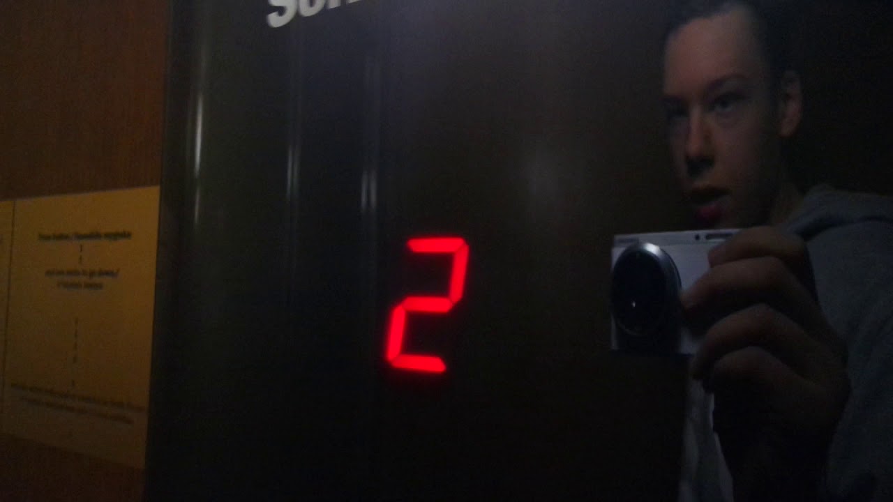 Schindler traction elevator/lift in Best Western hotel Santakos, Kaunas, Lithuania