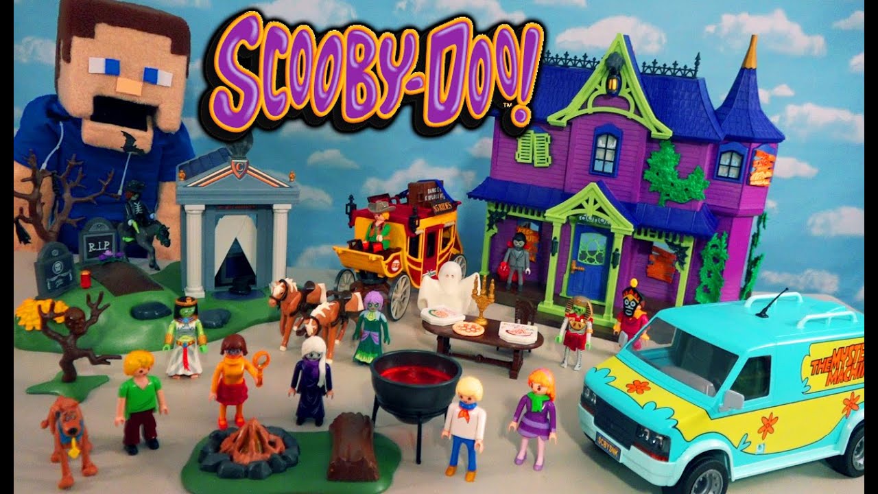 SCOOBY DOO Haunted House Mansion Playset & Figures Playmobil Cemetery Mystery Machine