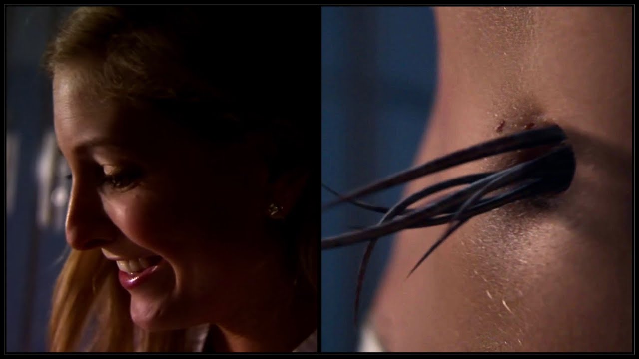 SCOURGE (2008) - Bug in Marina Pasqua belly button scene - 4K HDR