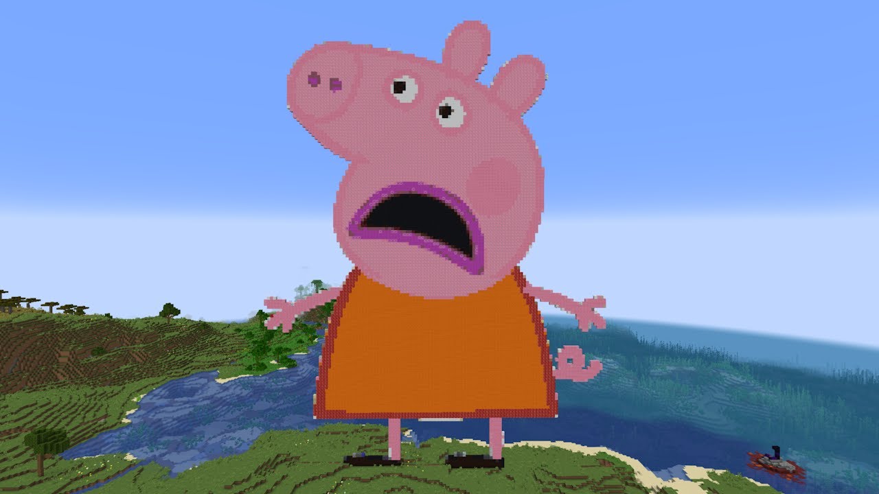 Screaming Peppa Pig Characters (in Minecraft)
