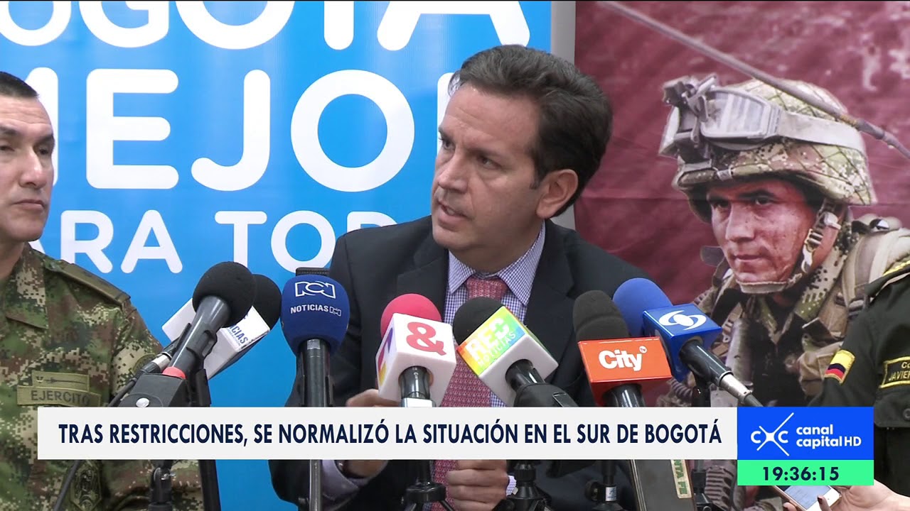 Se normaliza situación en el sur de Bogotá tras desmanes