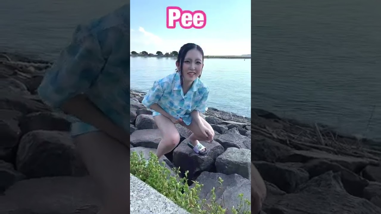 Sea made me Pee Desperation   - Japanese girl's omorashi
