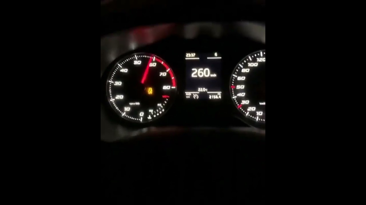 Seat Leon 260 Km/S kadran devirme hız snap gece