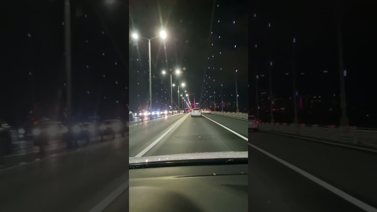Seat Leon ile Boğaziçi Köprüsünden gece geçişi...