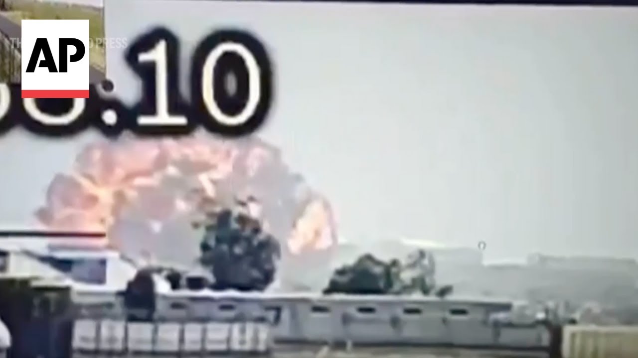 Security camera video shows Air India plane crash in Ahmedabad