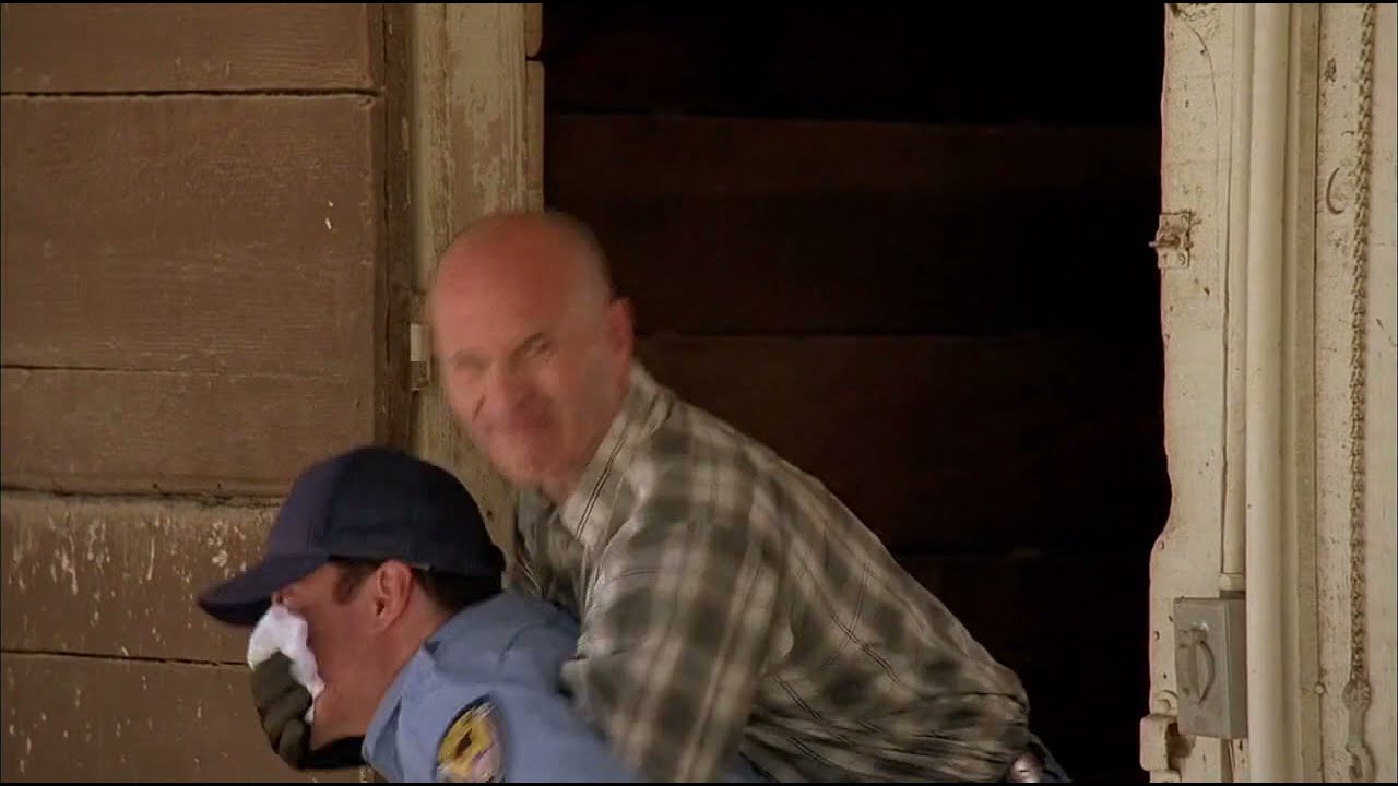 Security guard is chloroformed by gloved man