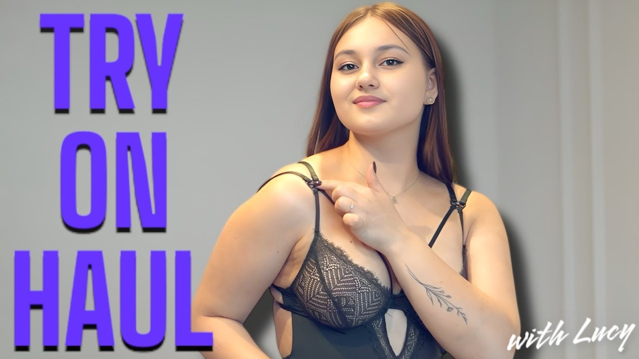 See-Through Try On Haul At Home With Lucy  💝  4K Transparent CLOTHES