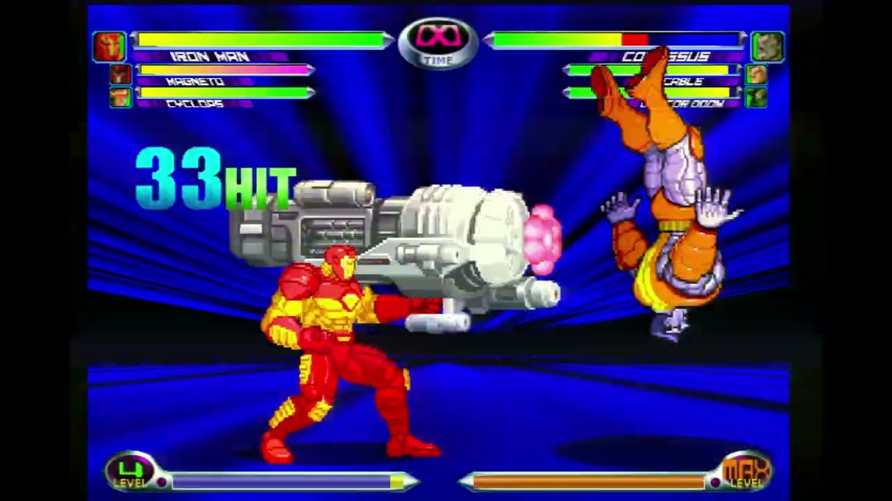 Sega Dreamcast MVC2 Demise's Ironman un-fly air combo to Proton Cannon (Re-upload from Zachd.com)