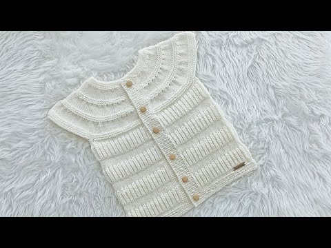 Selanik model kolay bebek yeleği yapılışı/ Selanik yelek #selanikörgü #örgüyelek #bebekyeleği