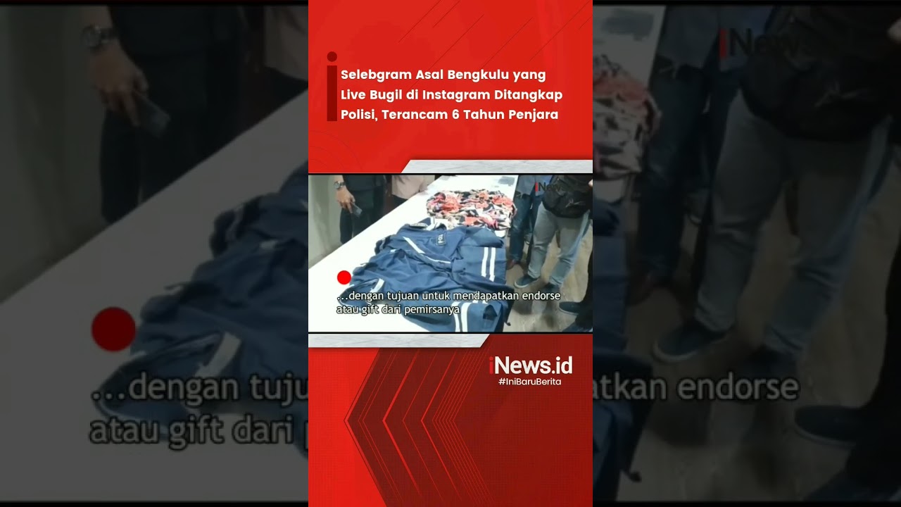 Selebgram Asal Bengkulu yang Live Bugil di Instagram Ditangkap Polisi, Terancam 6 Tahun Penjara