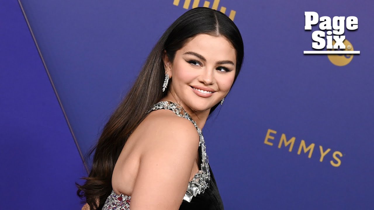 Selena Gomez looks chic in black velvet on Emmys 2024 red carpet