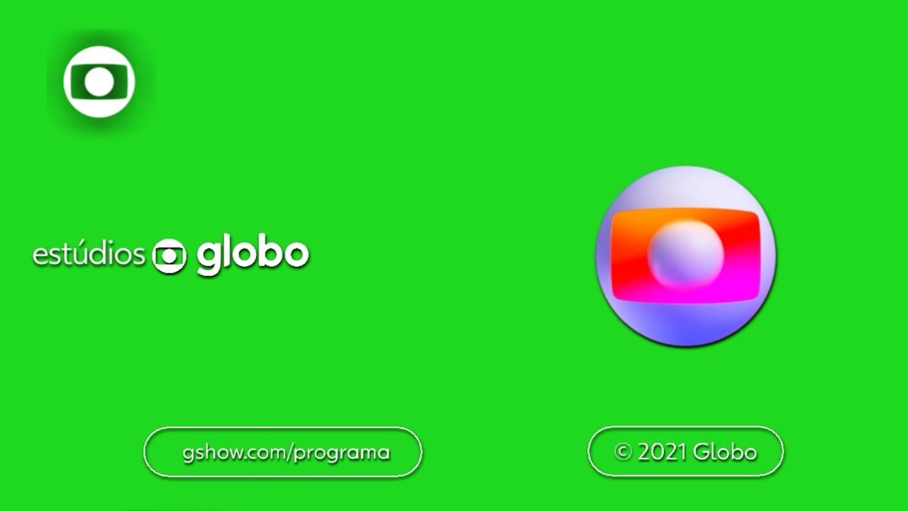 Selo de Estúdios da TV Globo em 2021 (2ª Versão; com a nova logo) - CHROMA KEY