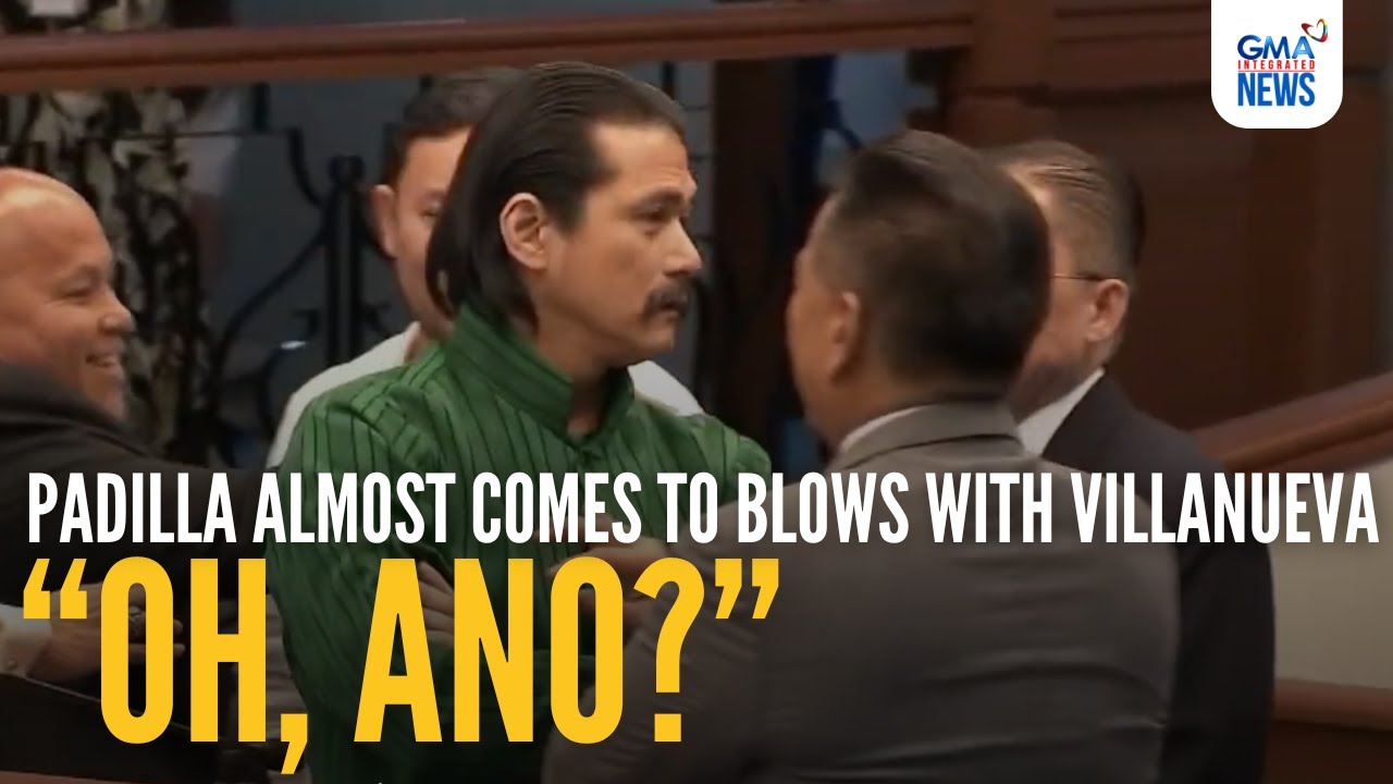 Sen. Padilla almost comes to blows with Sen. Villanueva at Senate session | GMA Integrated News