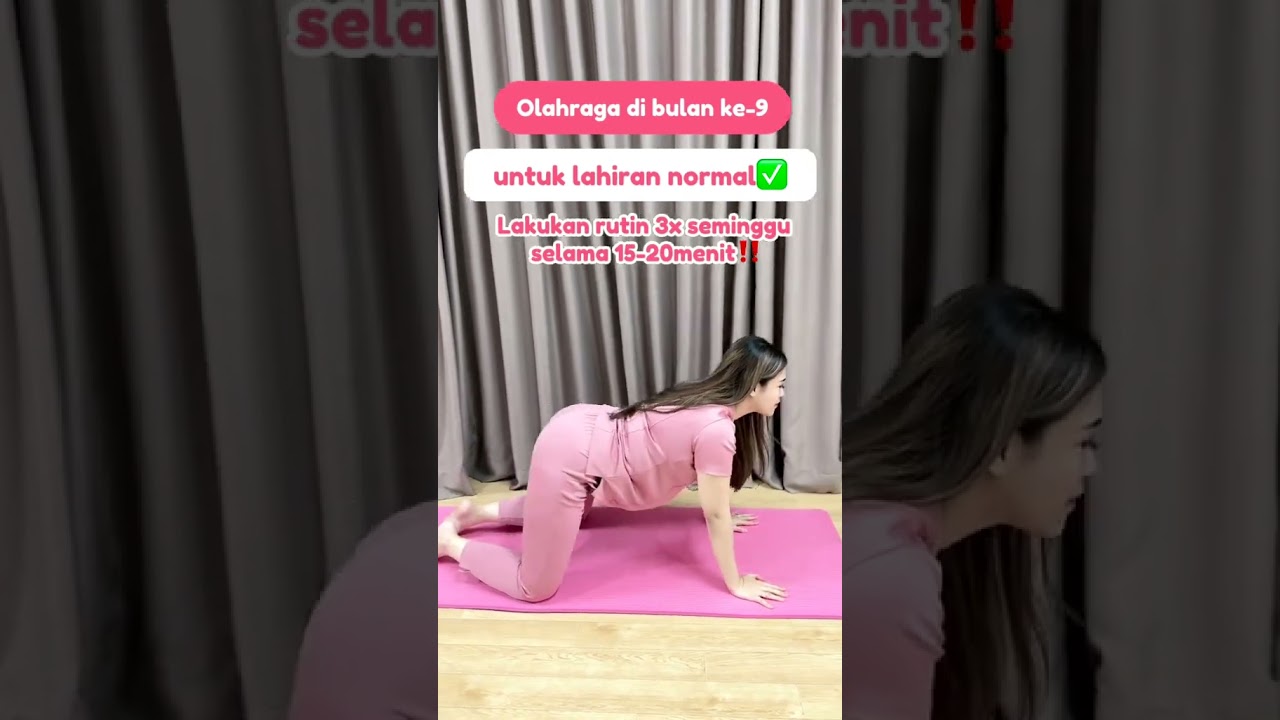 Senam Bumil 9 Bulan Untuk Lahiran Normal🥰 #persalinan #edukasibumil #yogahamil #senamhamil #bumil