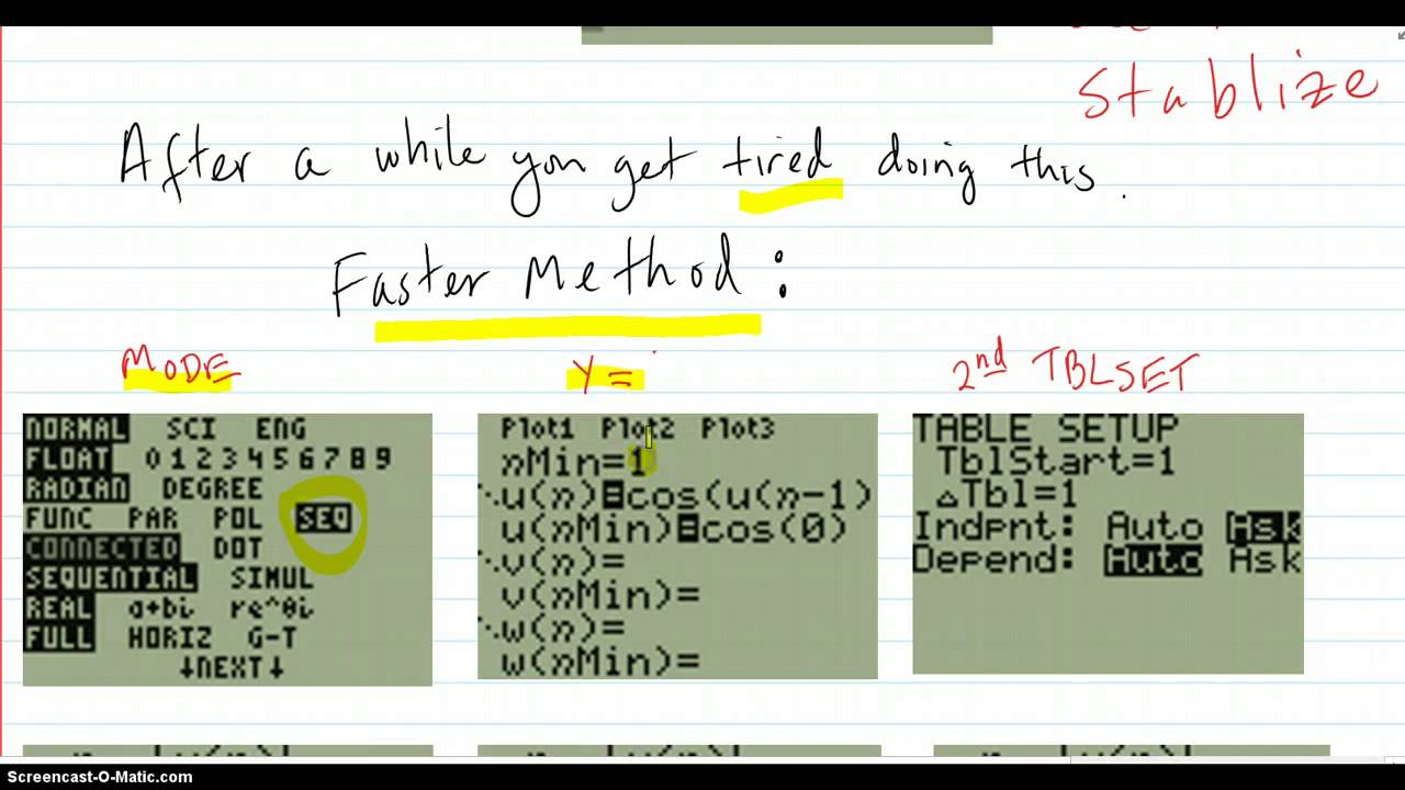 Sequence defined recursively by xn=f(xn-1)