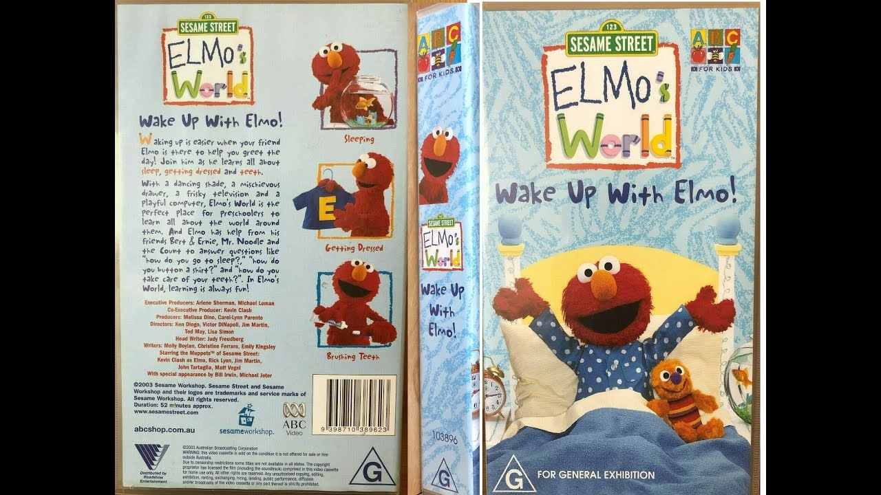 Sesame Street Elmo's World Wake Up With Elmo Australian VHS