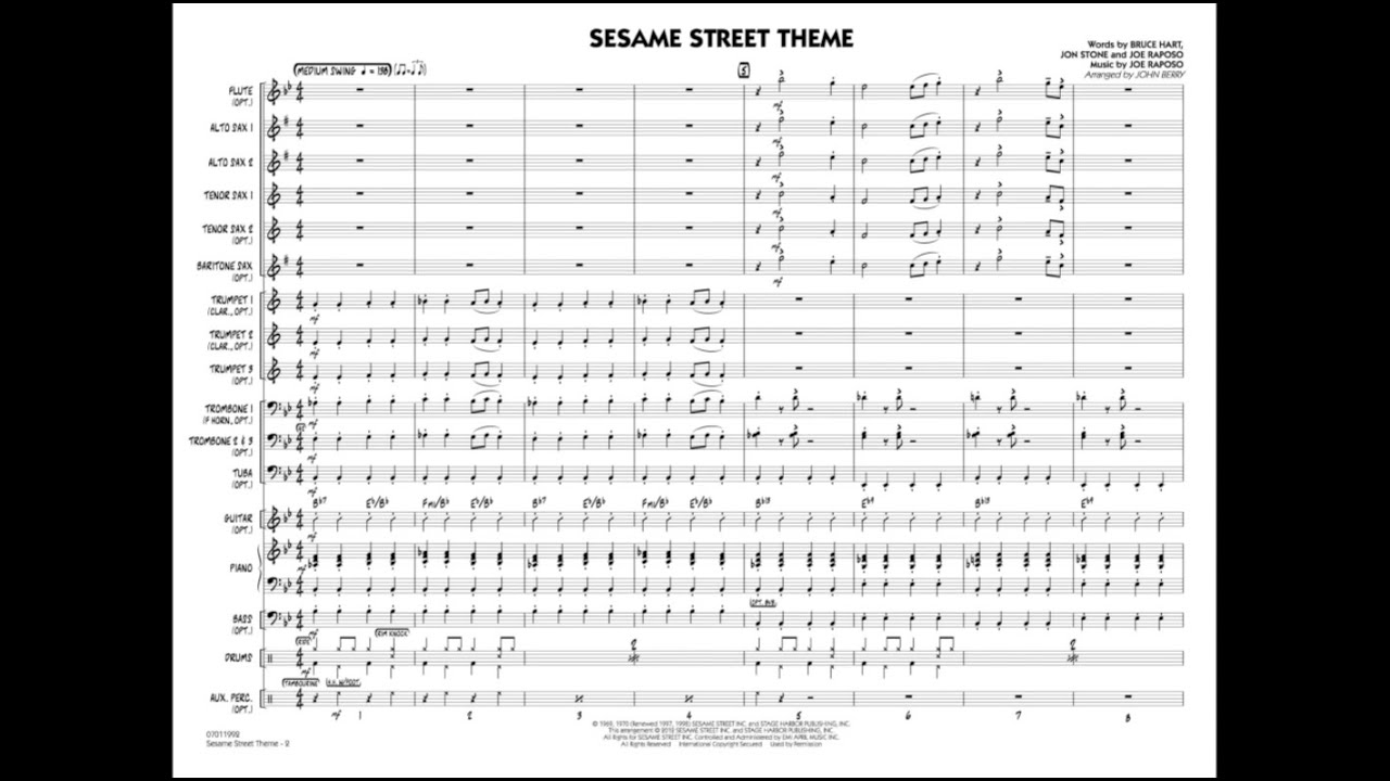 Sesame Street Theme arranged by John Berry