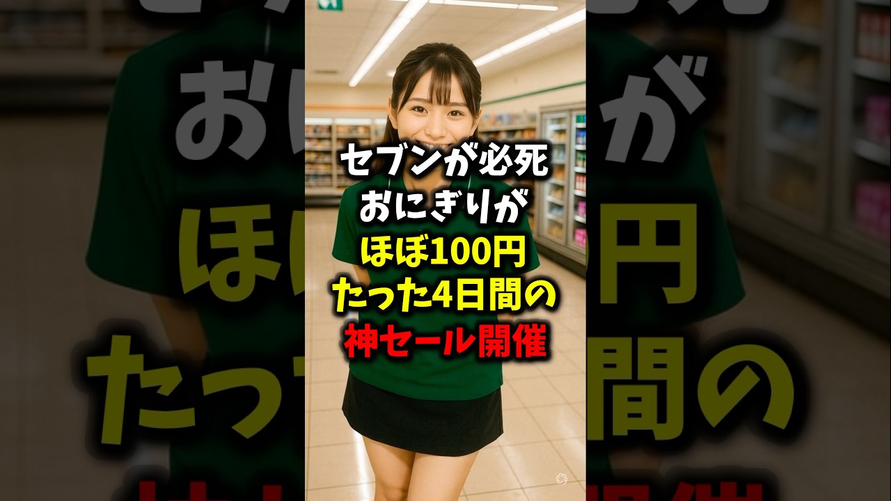 Seven-Eleven is desperate! Onigiri rice balls for almost 100 yen, a divine sale for just four day...