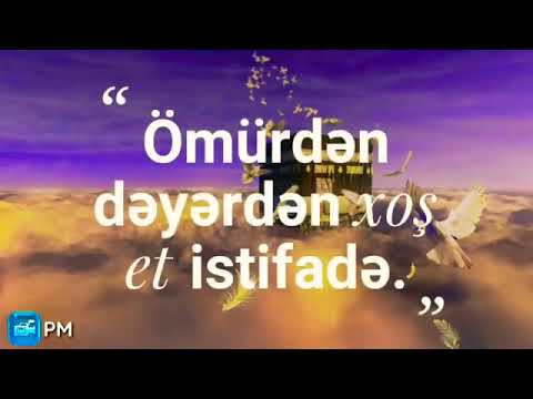 Seyid Payman ey insan bu omur calis verme bade omurden deyerden xos et isdifade calis bu heyatdan