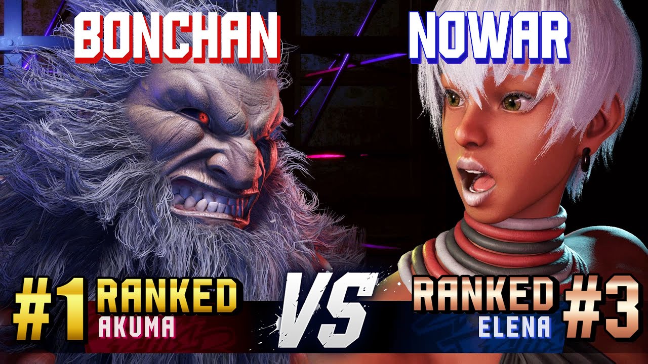 SF6 ▰ BONCHAN (#1 Ranked Akuma) vs NOWAR (#3 Ranked Elena) ▰ High Level Gameplay
